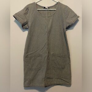 Vtg Jerico Sport Women’s Medium Short Sleeve Striped Dress Pullover Pockets